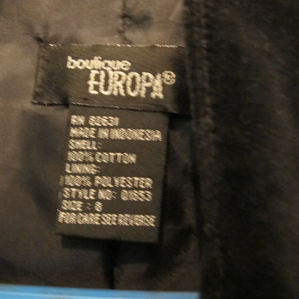 Sitewide sale Black Velvet long jacket size 8 - Picture 3 of 11